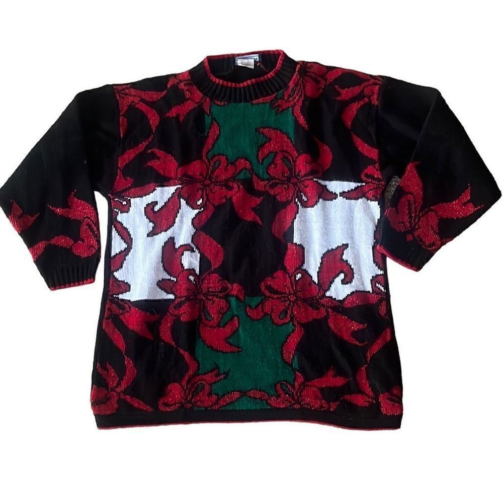 Vintage JJ Browne Sparkly Ugly Christmas Sweater Women’s Large